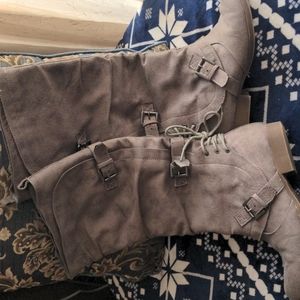 Vanity Taupe knee high boots